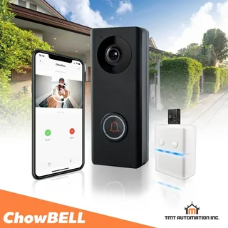 ChowBELL กริ่งวิดีโอ Wi-Fi พร้อมกระดิ่งไร้สาย